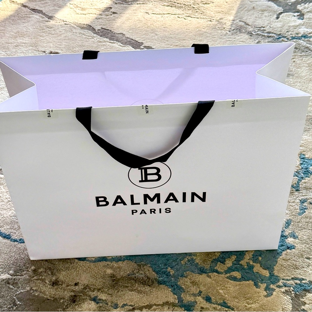 🔥BALMAIN NEW HUGE AUTHENTIC GIFT/SHOPPING/PAPER/ TOTE BAG